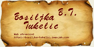 Bosiljka Tukelić vizit kartica